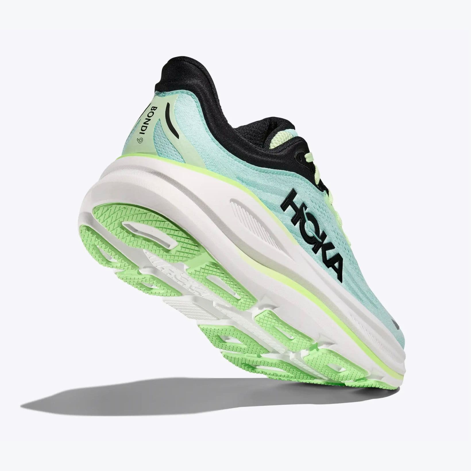 Bondi 9 - Footwear - Hoka - Teal, Lime, Black, White image