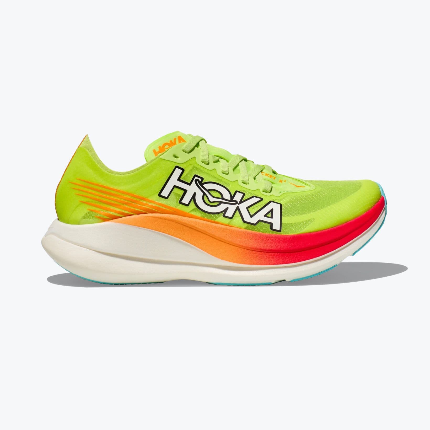 Rocket X 2 - Footwear - Hoka - Lime, Orange, Red, Teal image