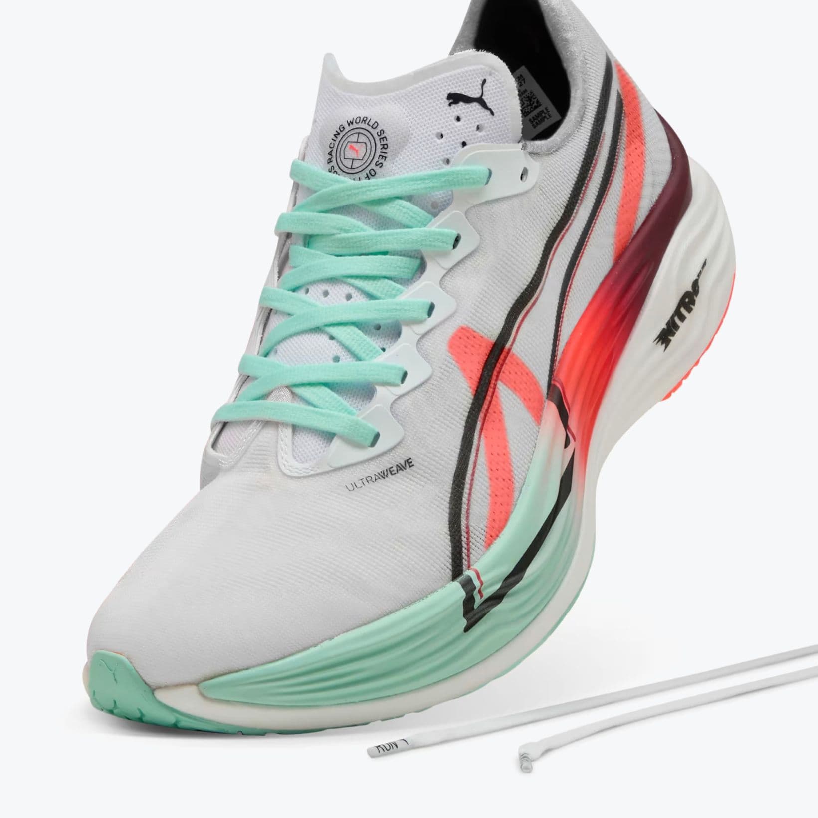 Deviate Nitro Elite 3 - Footwear - Puma - White, Red, Apricot, Teal, Black image