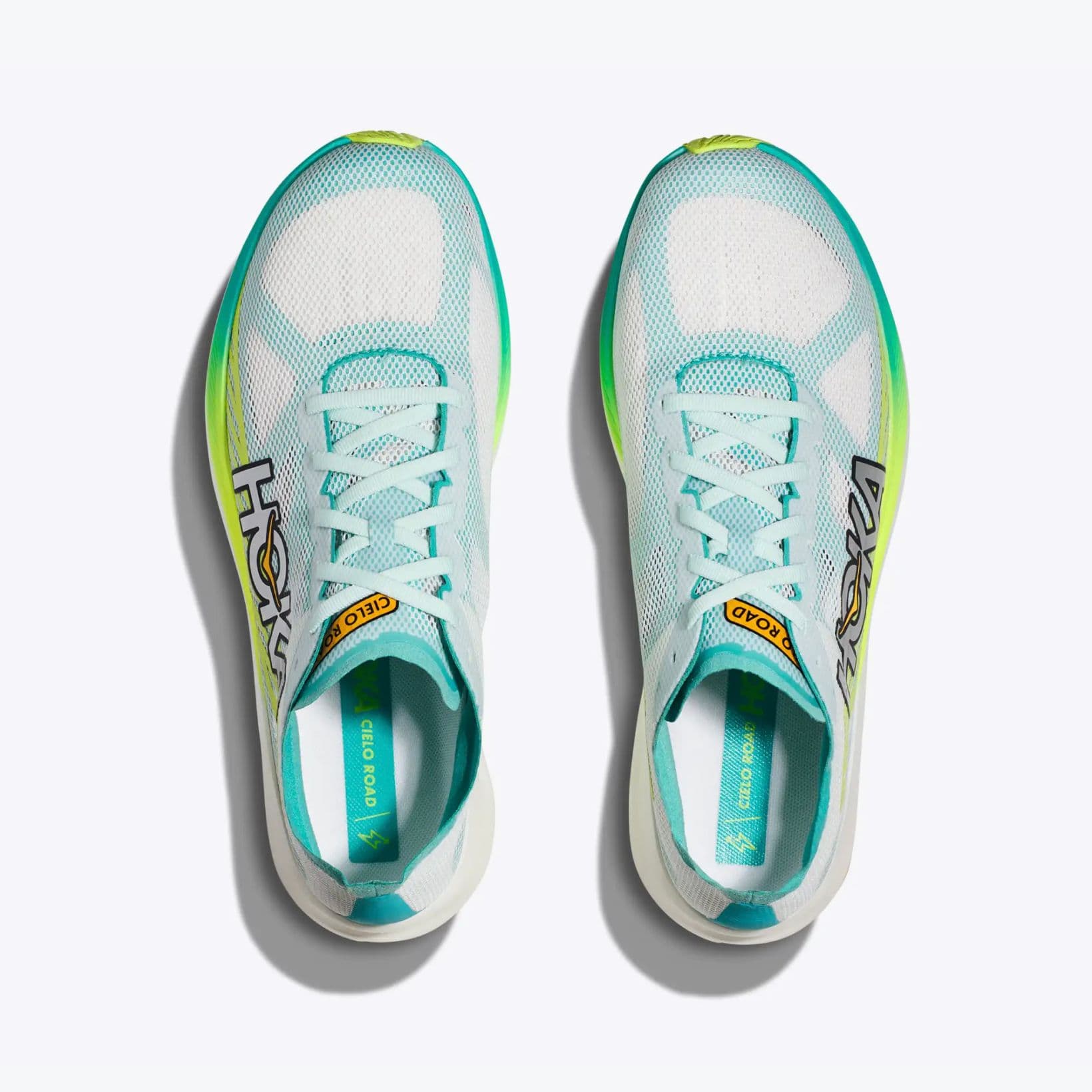 Cielo Road - Footwear - Hoka - White, Lime, Green, Teal image