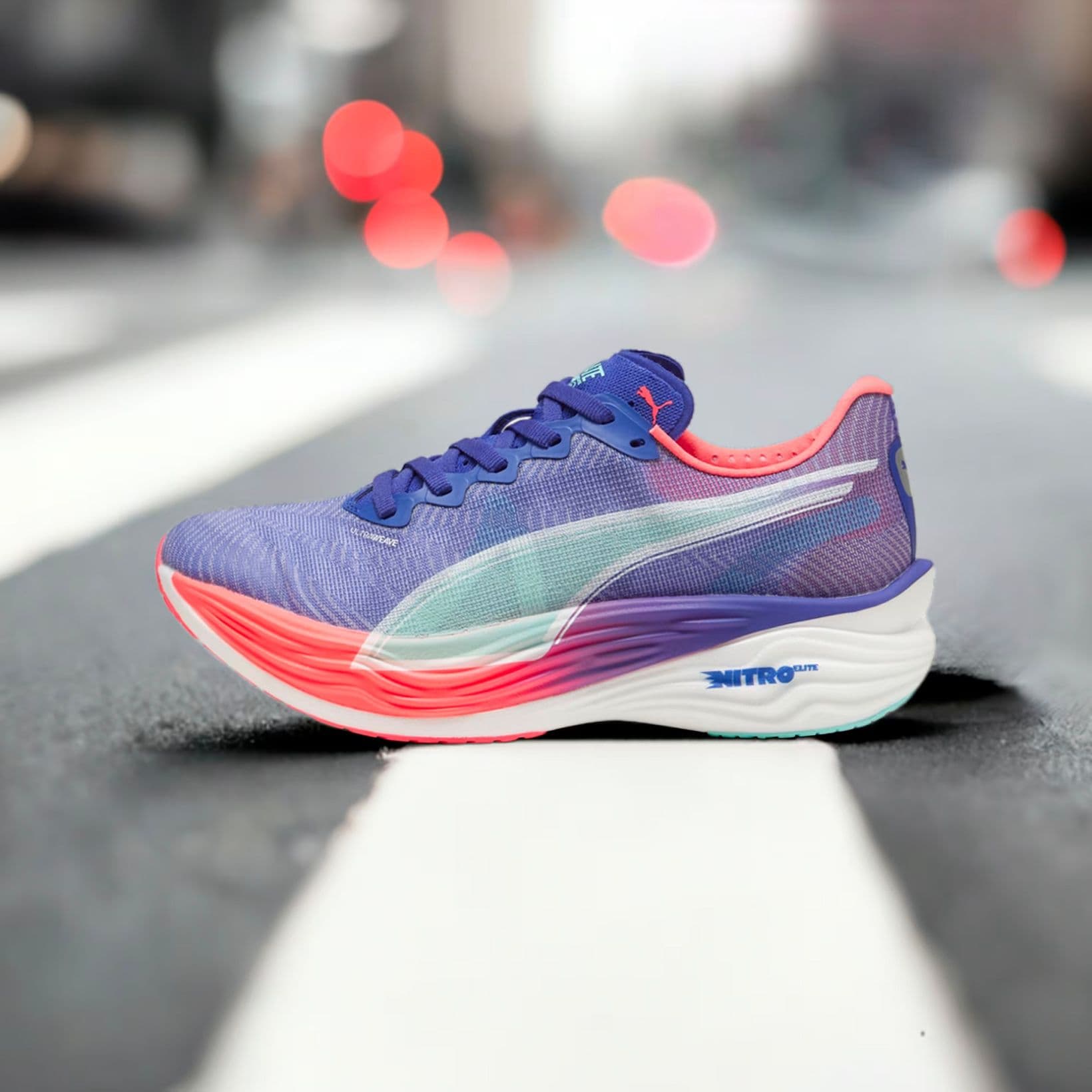 Deviate Nitro Elite 3 - Footwear - Puma - Teal, Purple, Apricot, White image
