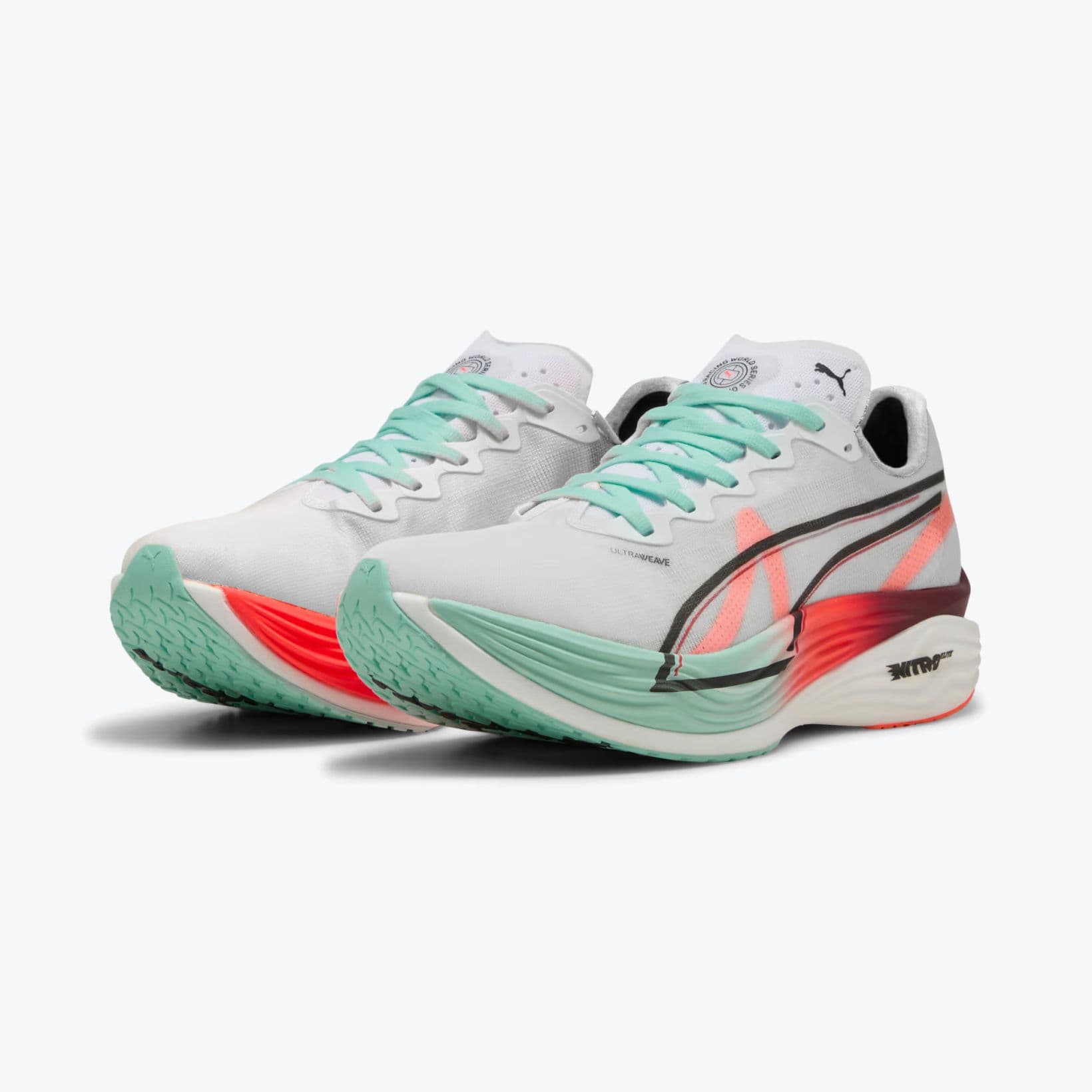 Deviate Nitro Elite 3 - Footwear - Puma - White, Red, Apricot, Teal, Black image