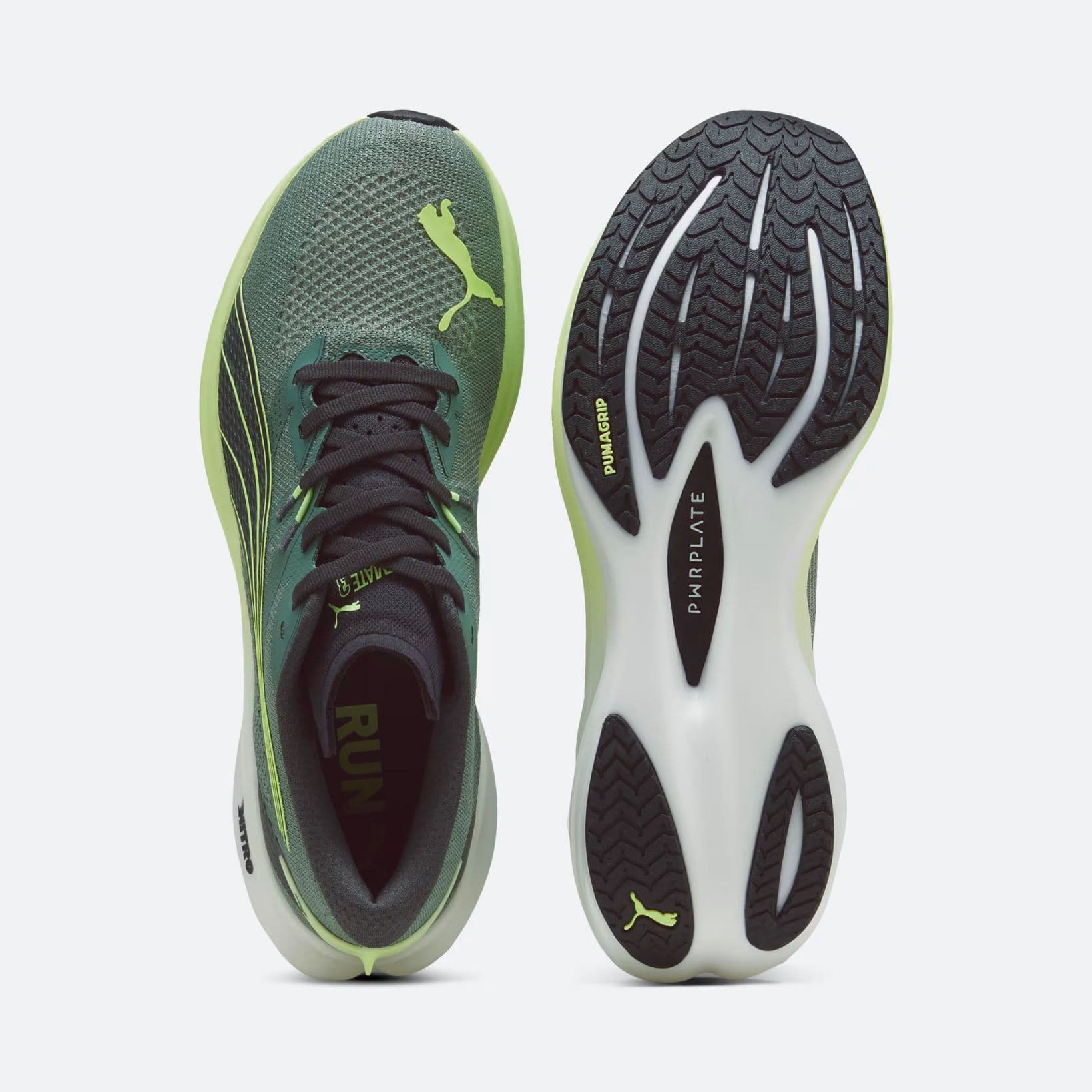 Deviate Nitro 3 - Footwear - Puma - Black, Lime, Eucalyptus, White image