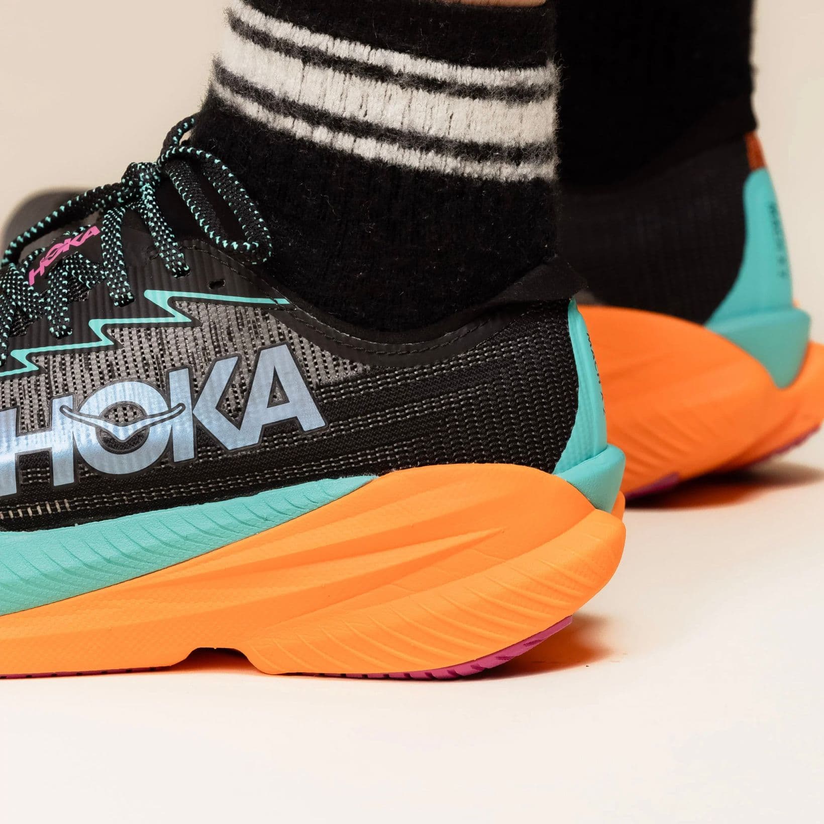 Mach X 2 - Footwear - Hoka - Black, Teal, Orange image