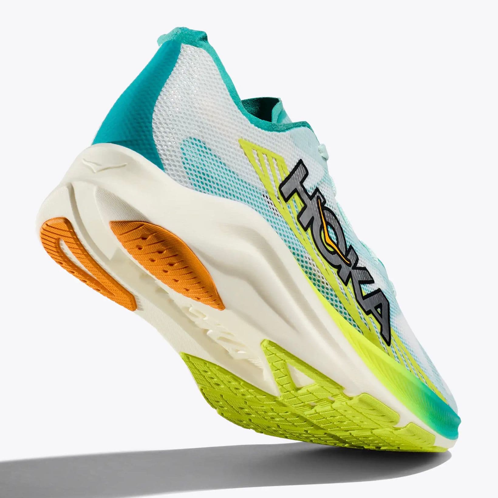 Cielo Road - Footwear - Hoka - White, Lime, Green, Teal image