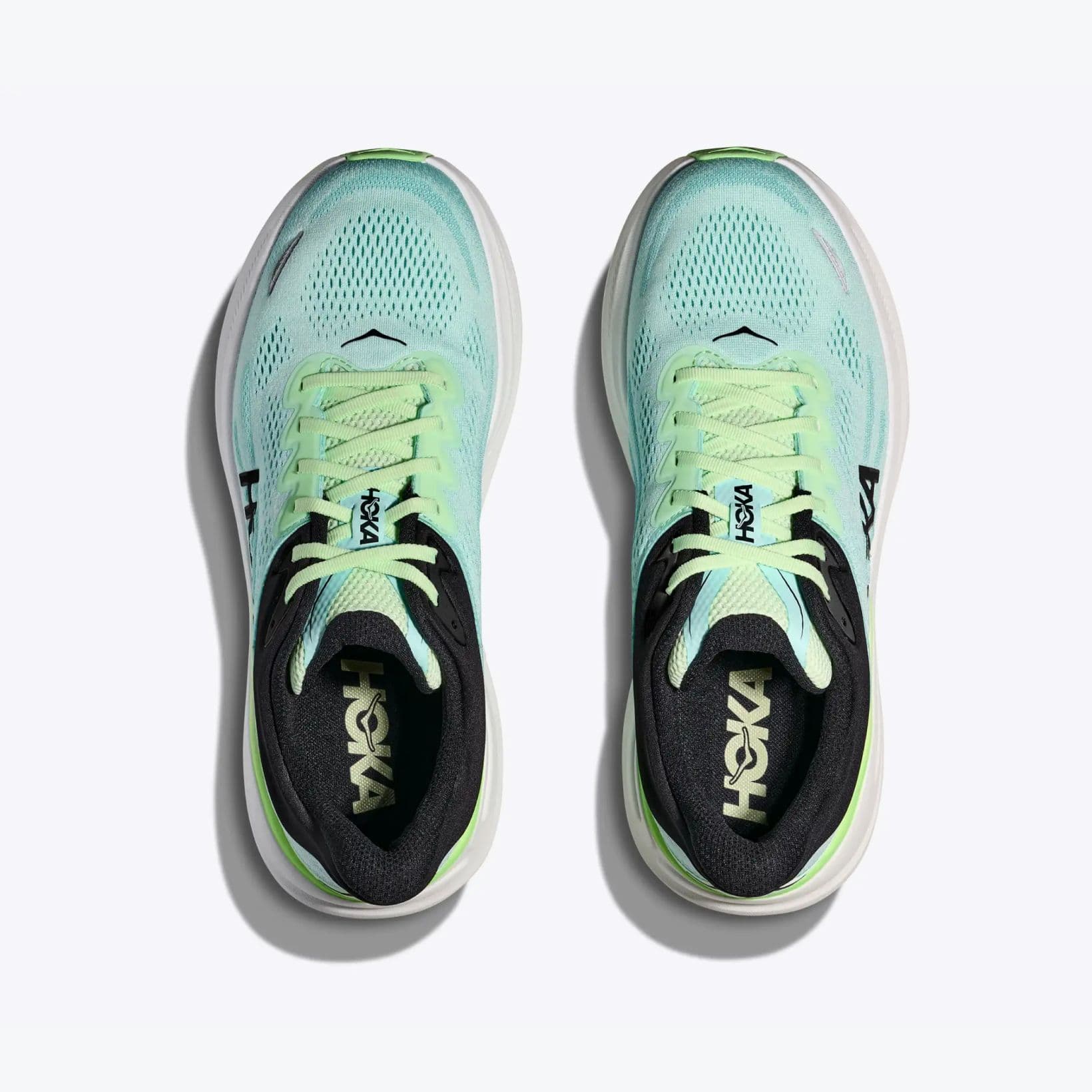 Bondi 9 - Footwear - Hoka - Teal, Lime, Black, White image