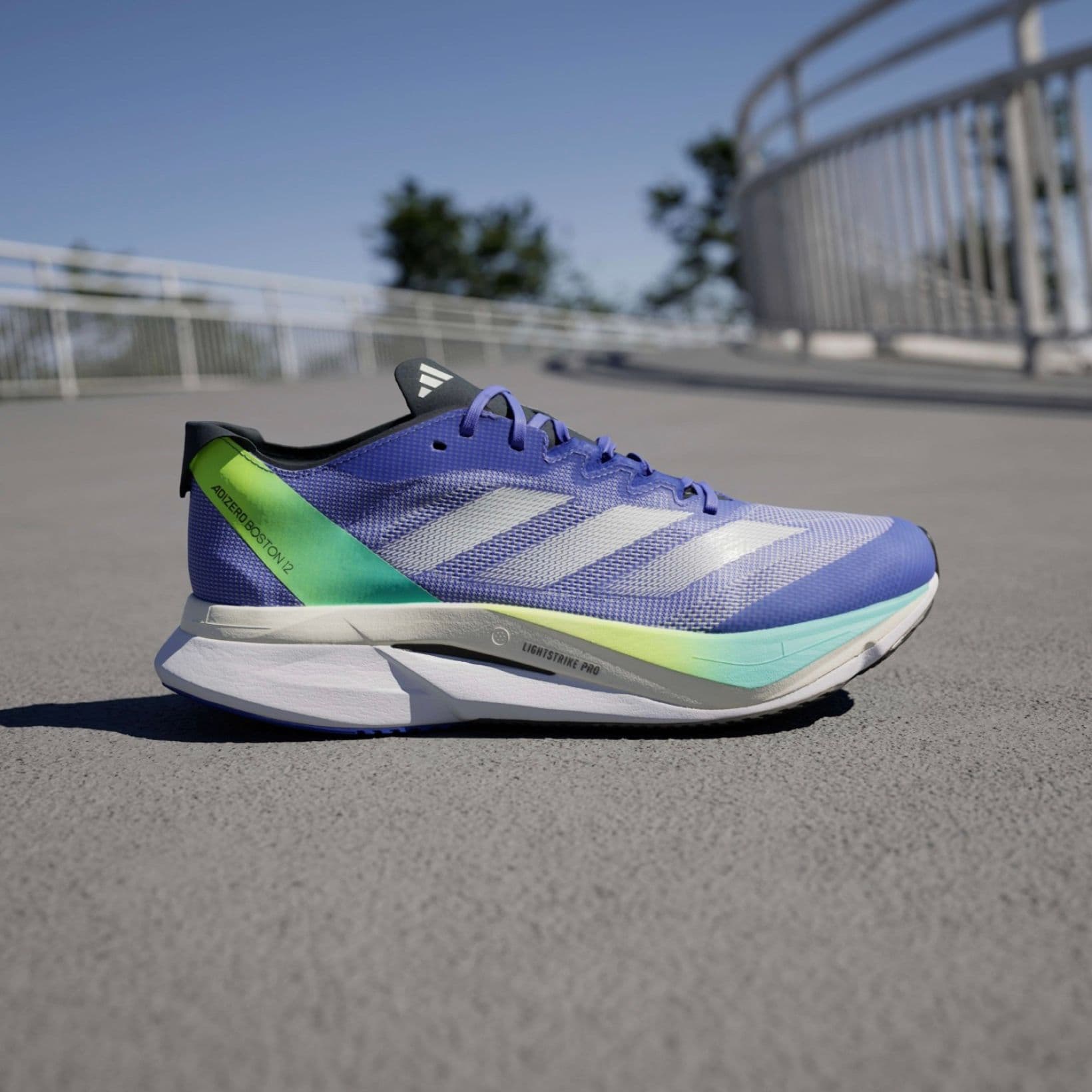 Adizero Boston 12 Shoes - Footwear - Adidas - Purple, Grey, Teal, Lime image